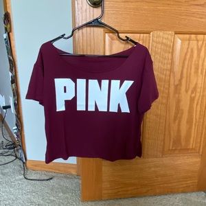 Pink off the shoulder T-Shirt